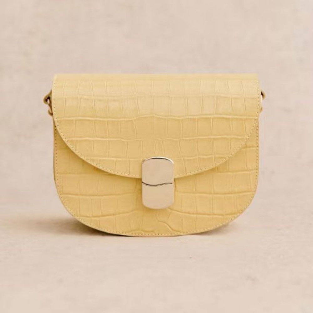 NWT Sezane Claude Bag in Yellow Croc